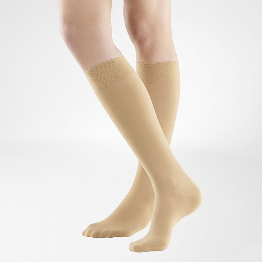 Bauerfeind VenoTrain Soft Ad C2 Plus Long Fermé Doigt Caramel Medium