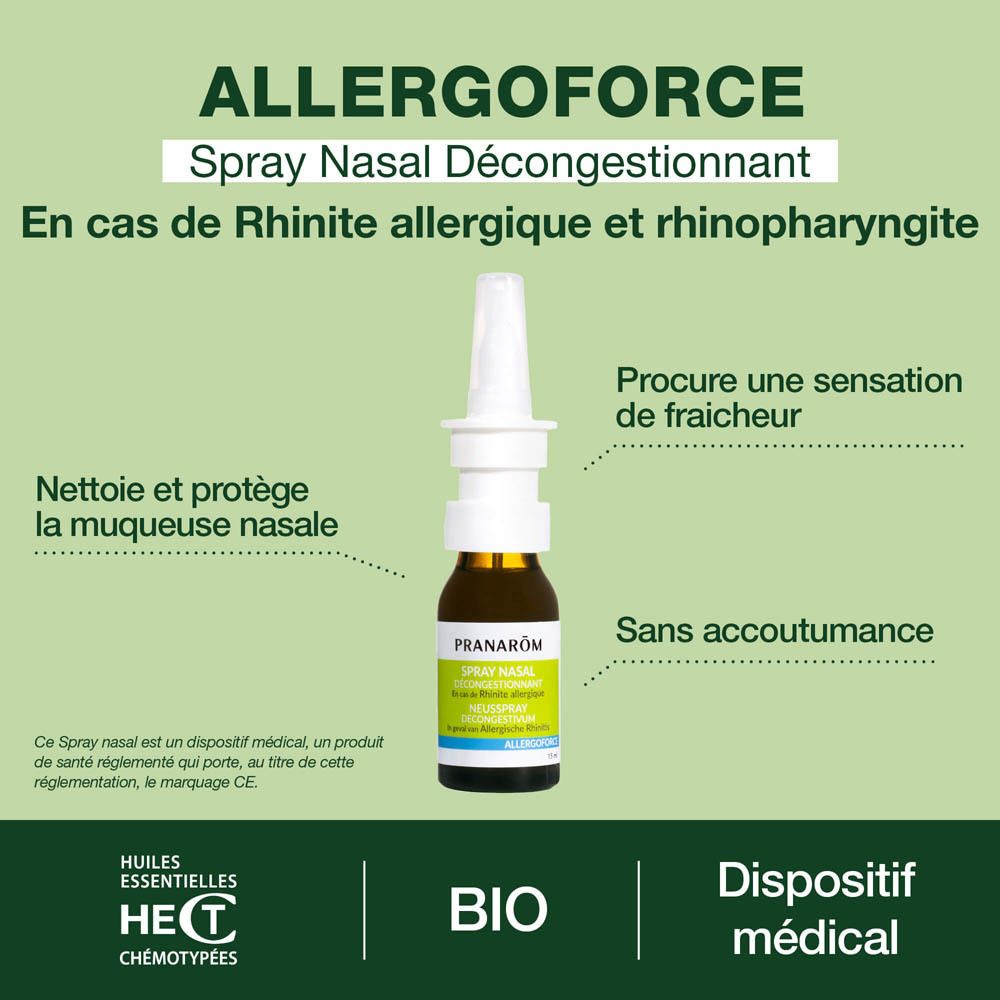 Pranarôm Allergoforce Spray nasal Décongestionnant