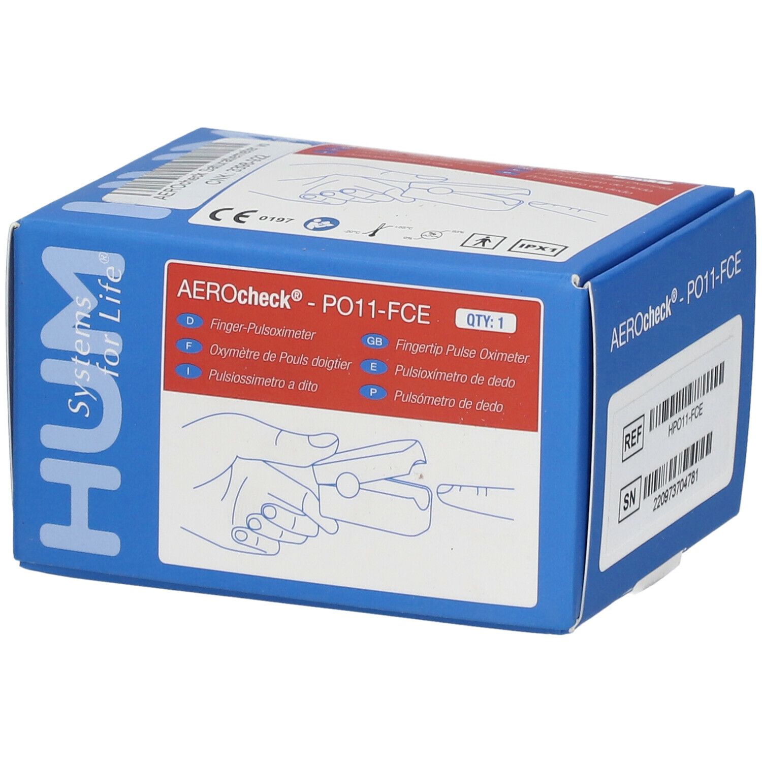 AEROcheck® PO11-FCE Oxymètre de pouls doigtier