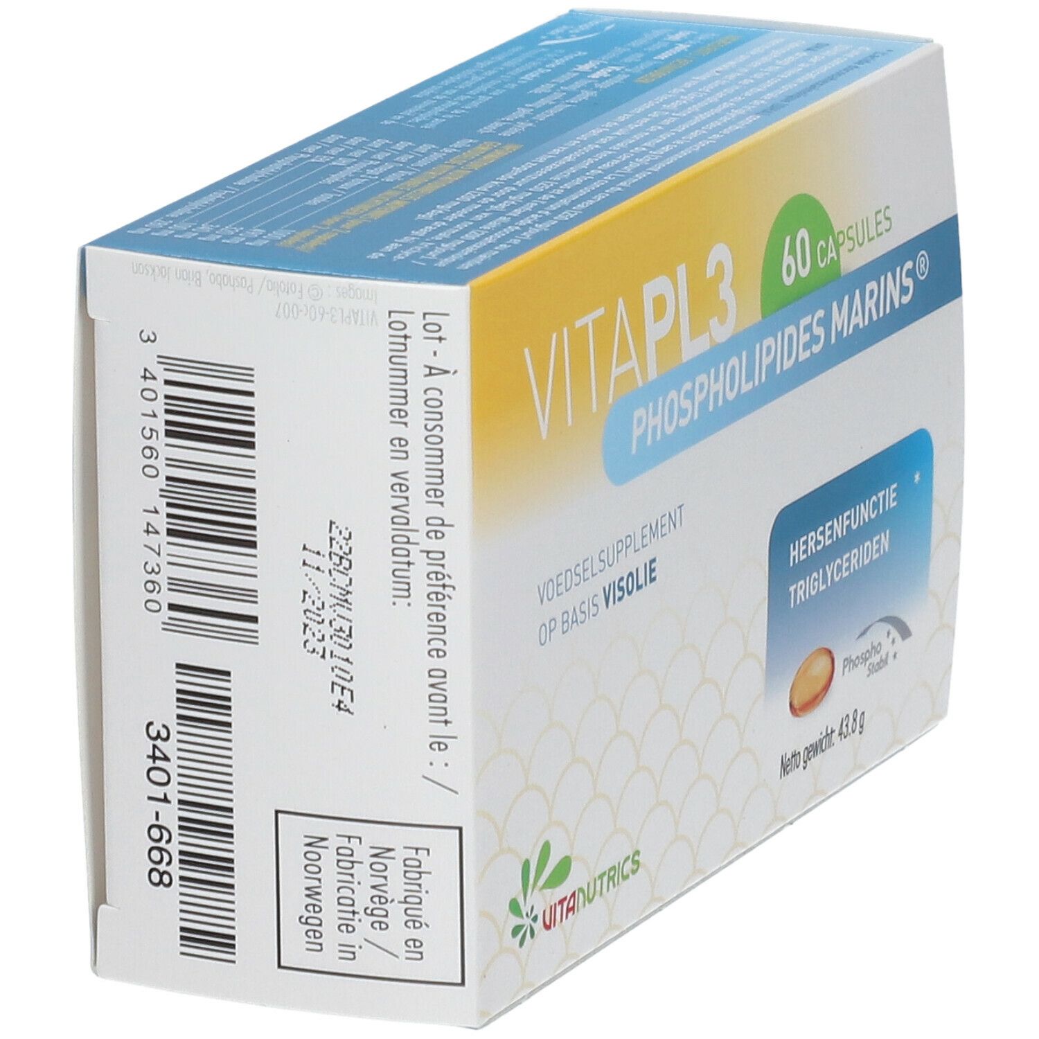 Vitanutrics Vita-PL3 Phospholipides Marins®