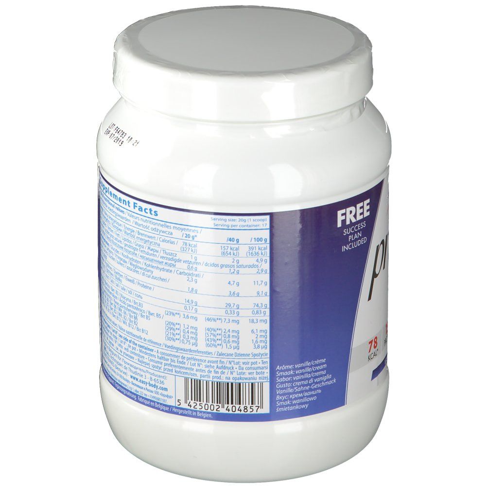 easy body Diet Nutrition Poudre Protéinée Vanille - Crème