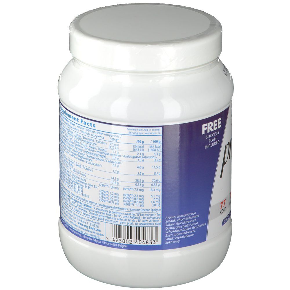 easy body Diet Nutrition Poudre Protéinée Chocolat - Coco