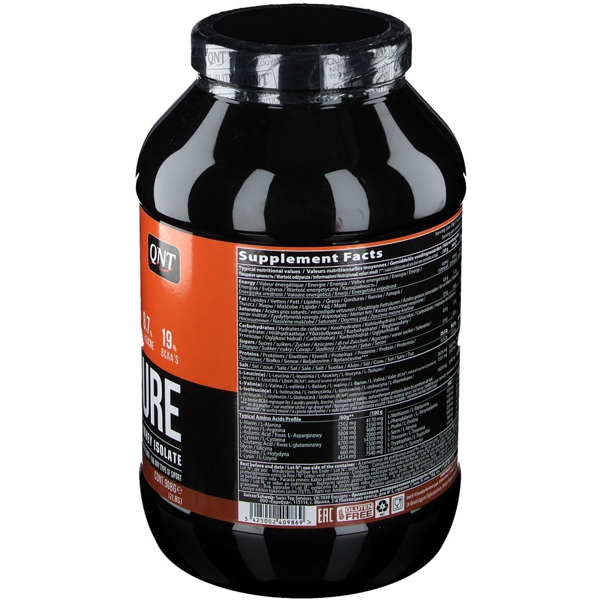 QNT Metapure Whey Protein Isolate Zero Carb Chocolat Belge 908 g