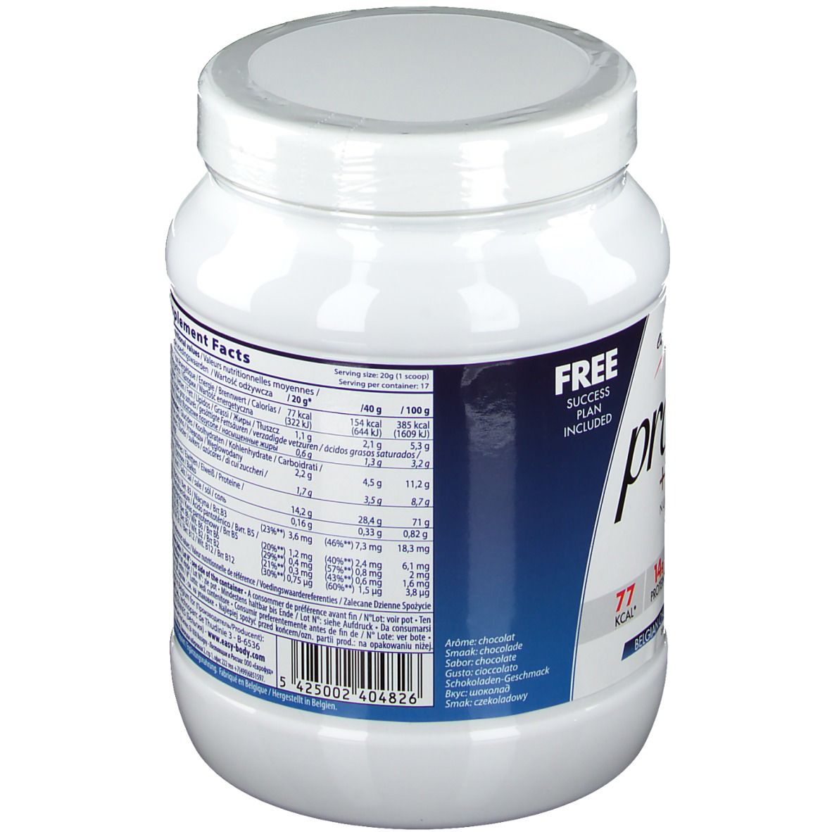 easy body Diet Nutrition Poudre Protéinée Chocolat Belge