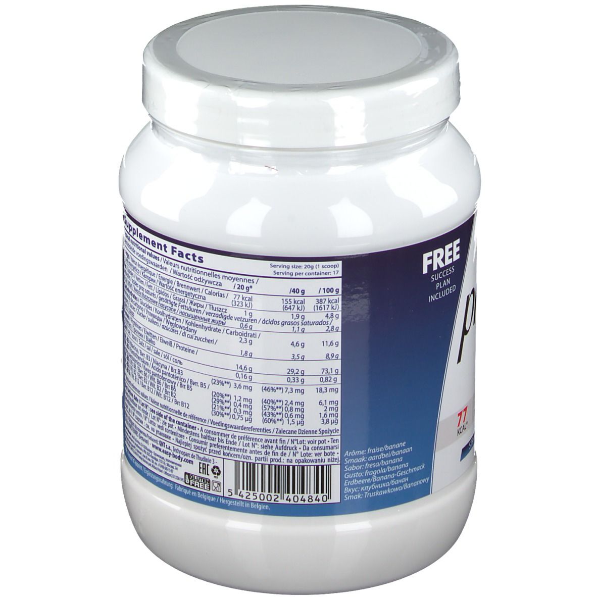 easy body Diet Nutrition Poudre Protéinée Fraise - Banane