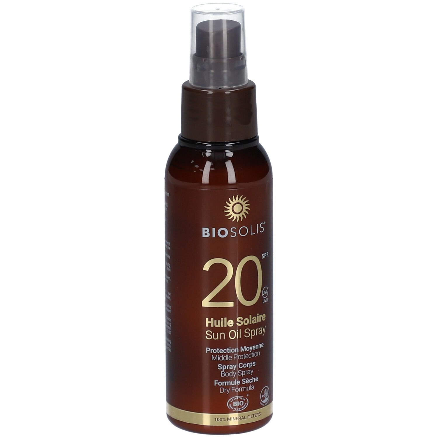 Biosolis® Huile Solaire Sublimante SPF20 Bio Spray