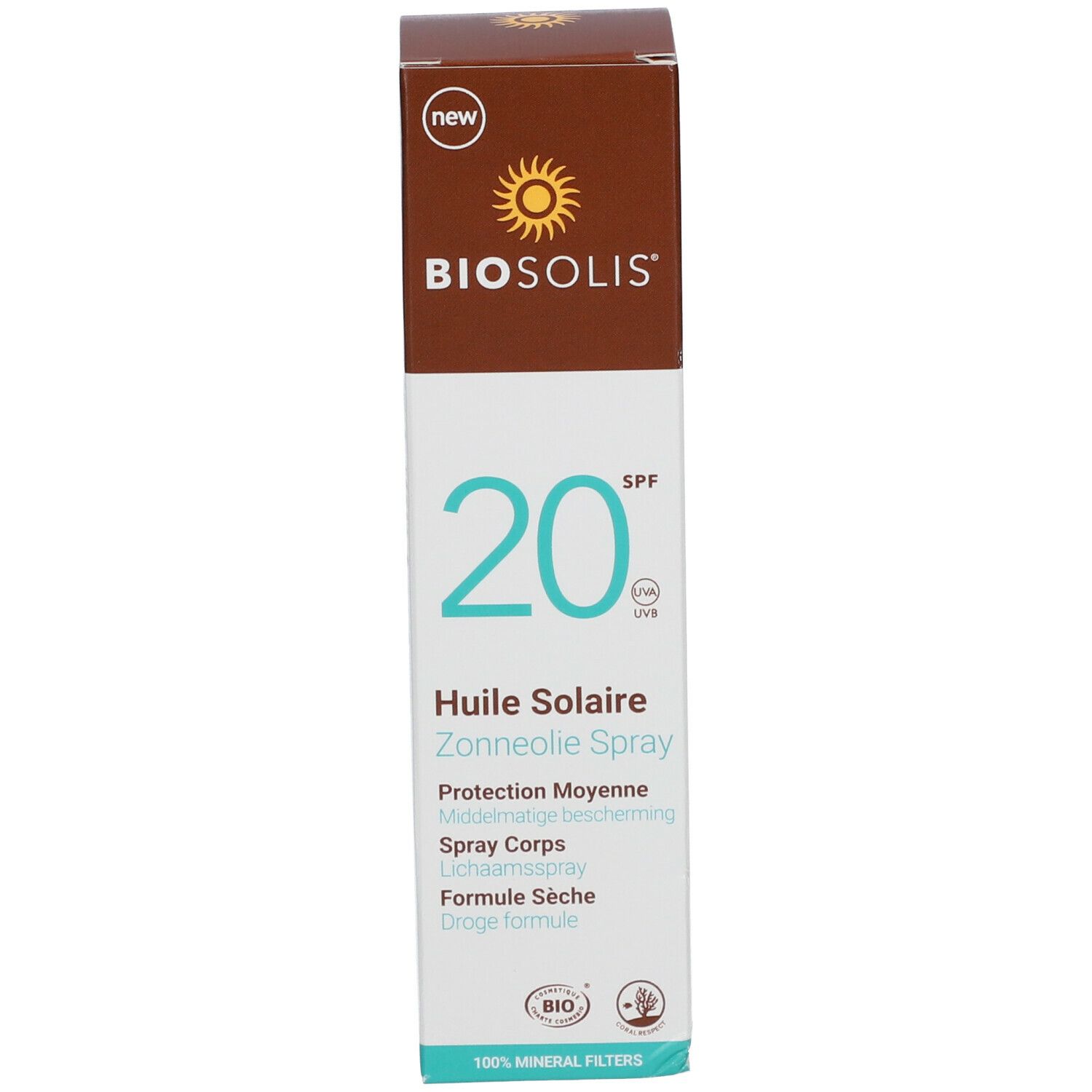 Biosolis® Huile Solaire Sublimante SPF20 Bio Spray