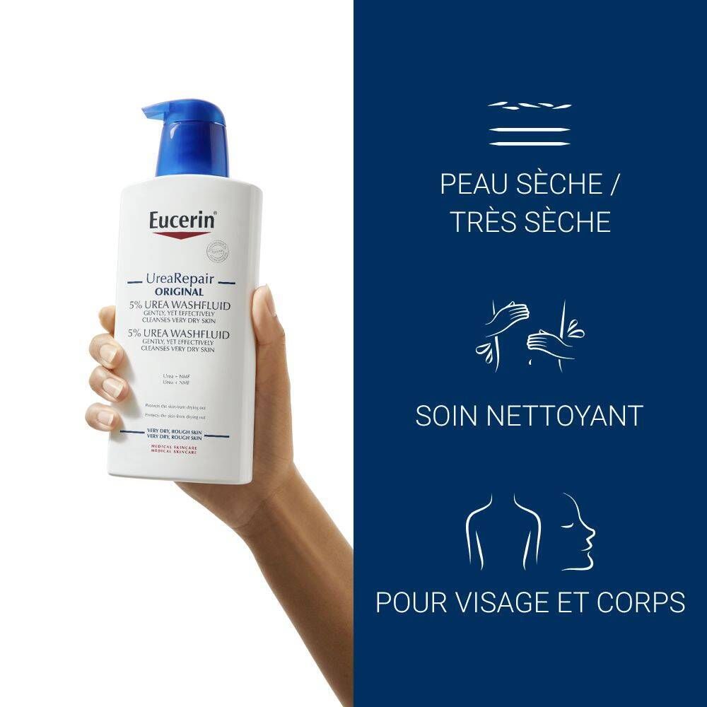Eucerin® UreaRepair Original Gel Nettoyant 5% d'Urée Peau Sèche