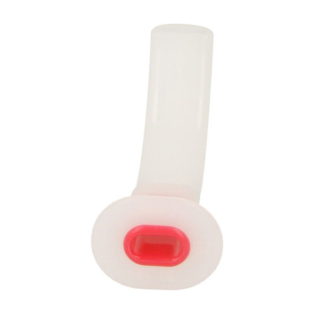 Canule de Mayo avec manche blanc et insert rouge.