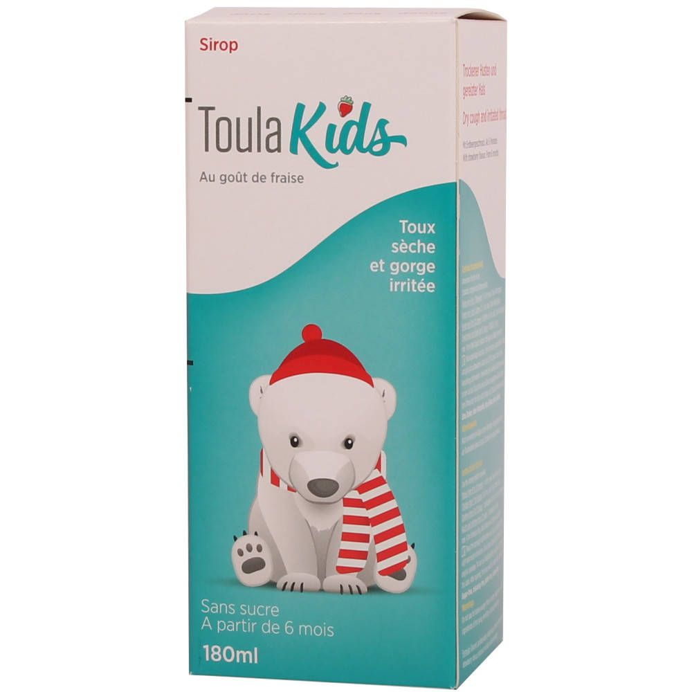 ToulaKids Sirop fraise sans sucre 180 ml