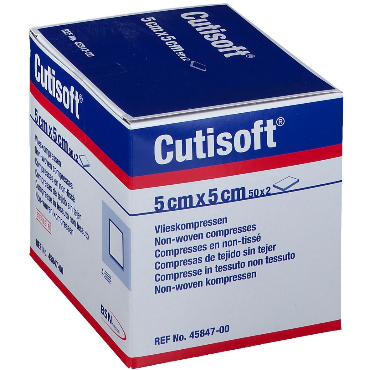 Cutisoft® Compresses en non-tissé Stériles 5 x 5 cm