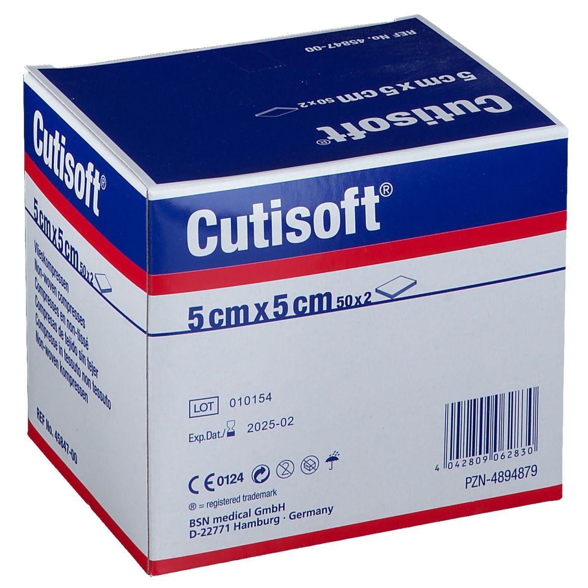 Cutisoft® Compresses en non-tissé Stériles 5 x 5 cm