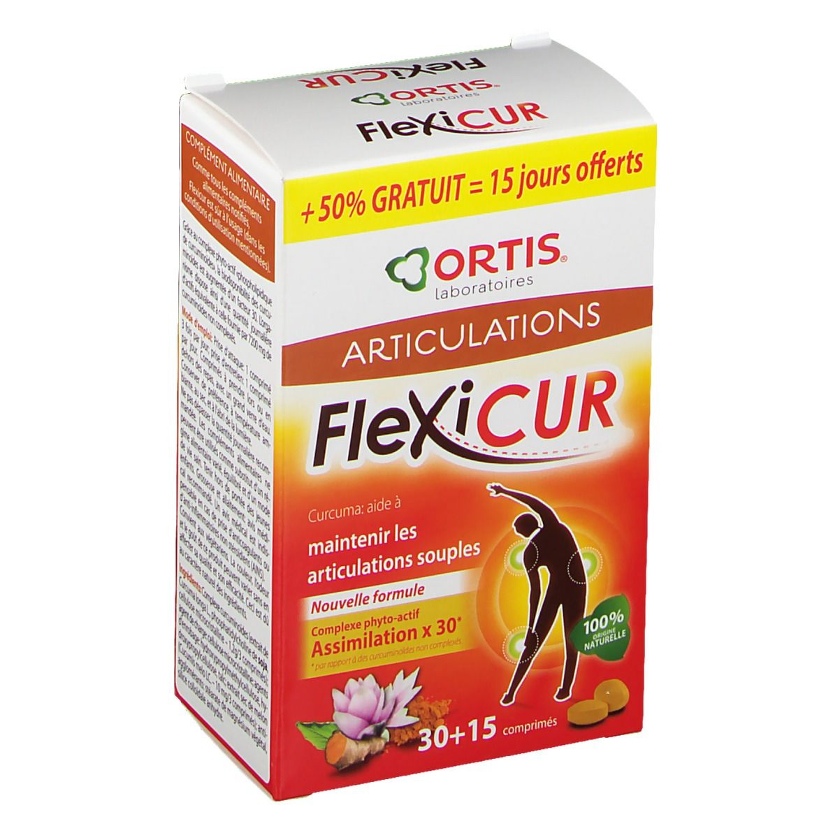 Ortis Flexicur + 15 Comprimés GRATUIT