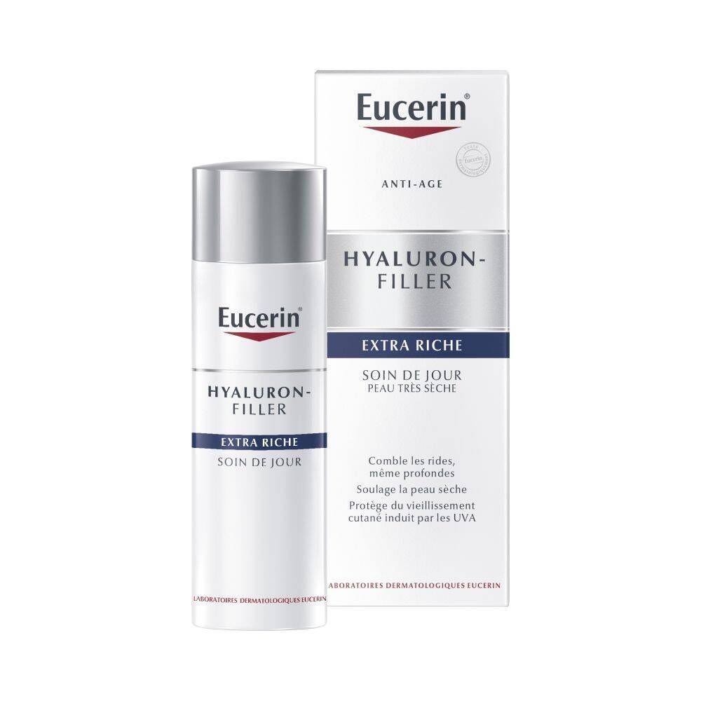 Eucerin Hyaluron-Filler Extra Riche Soin de Jour Crème Peau Très Sèche