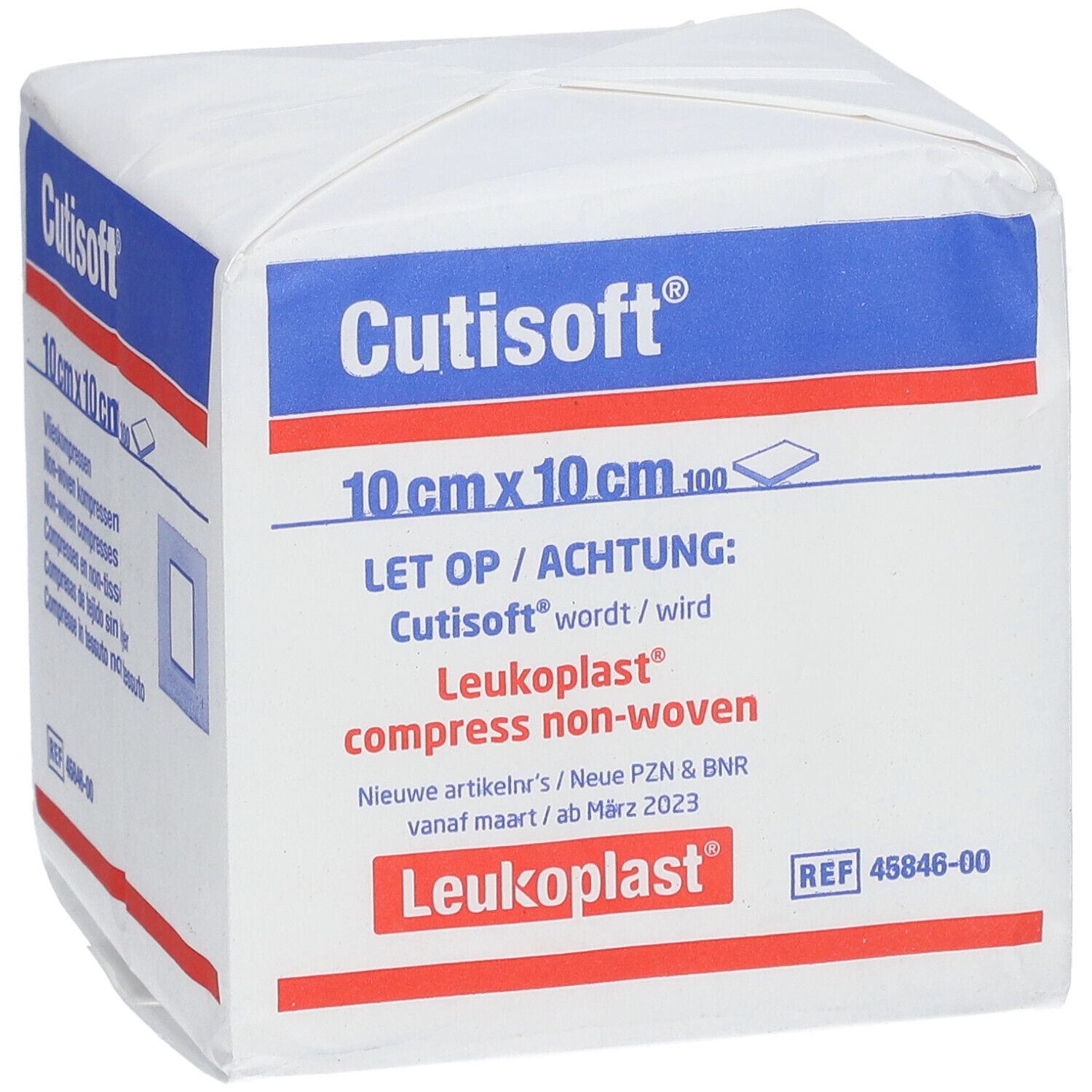 Cutisoft® Compresses en non-tissé non stériles 10 cm x 10 cm