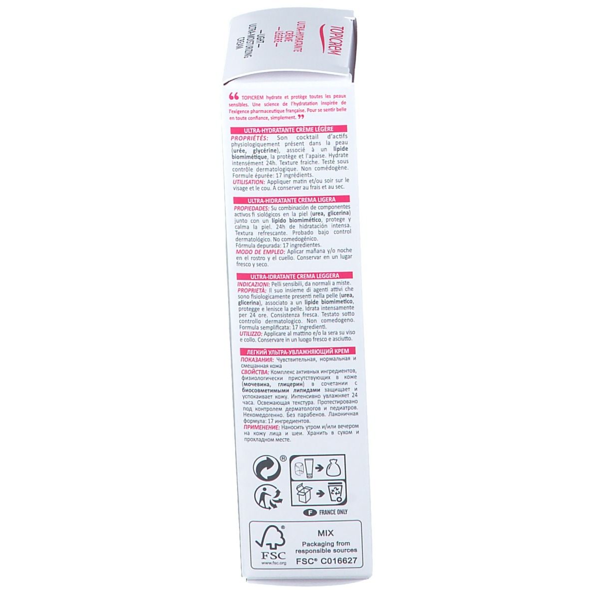 Topicrem Ultra Hydratante Légère Crème Visage