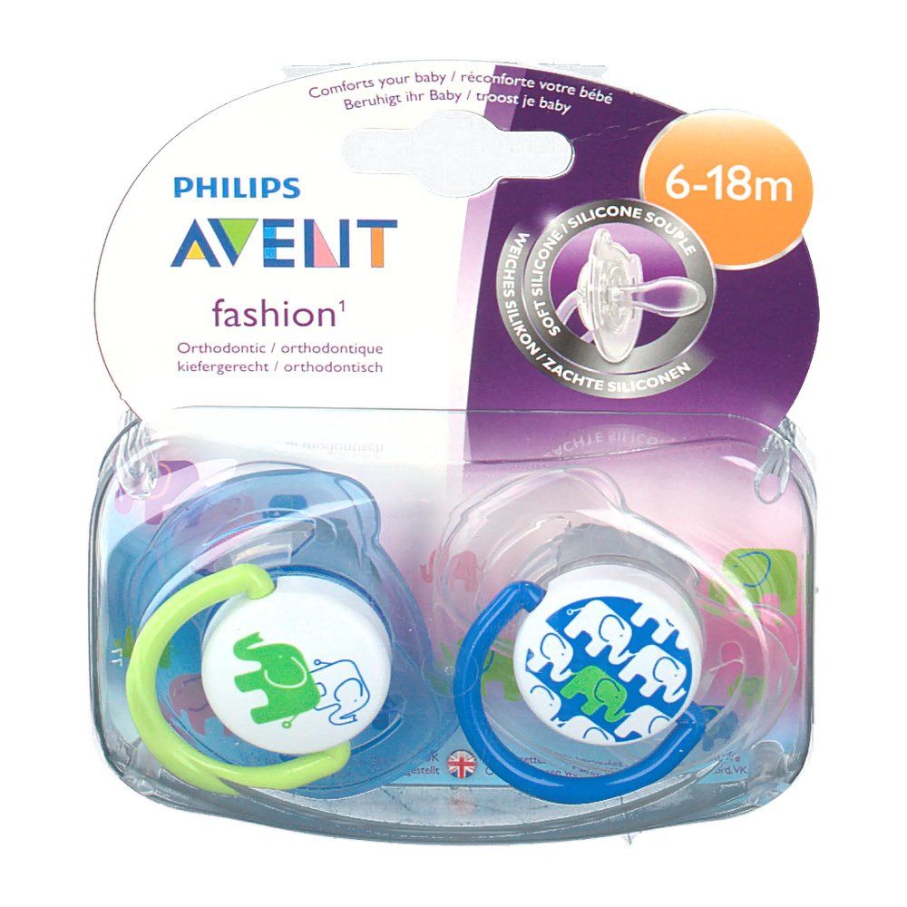 Avent Sucette Fashion Elephant Silicone 6-18 mois