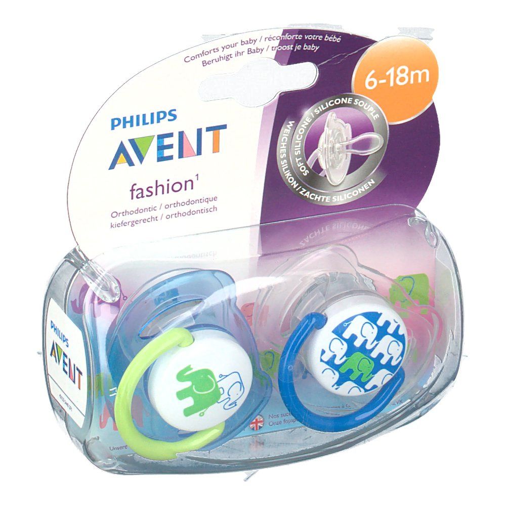 Avent Sucette Fashion Elephant Silicone 6-18 mois