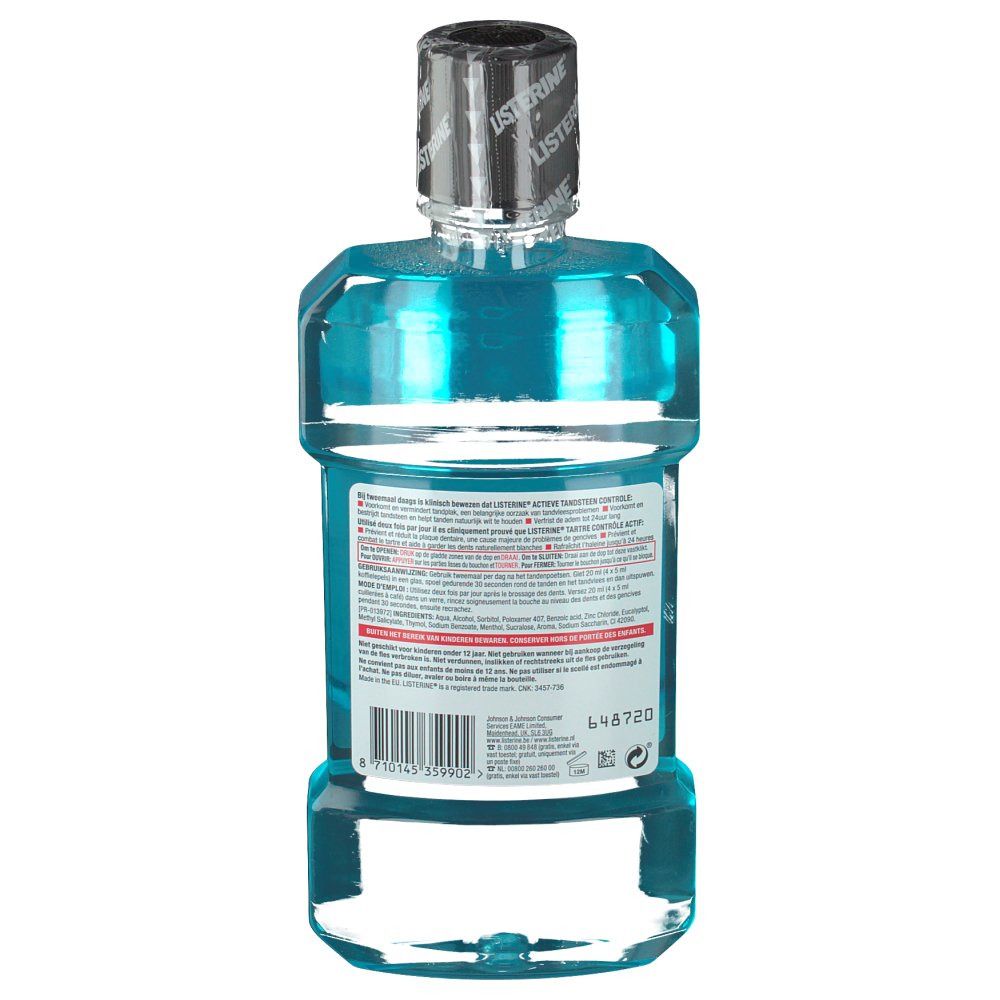 LISTERINE® Bain de bouche Tartre Contrôle Actif Menthe