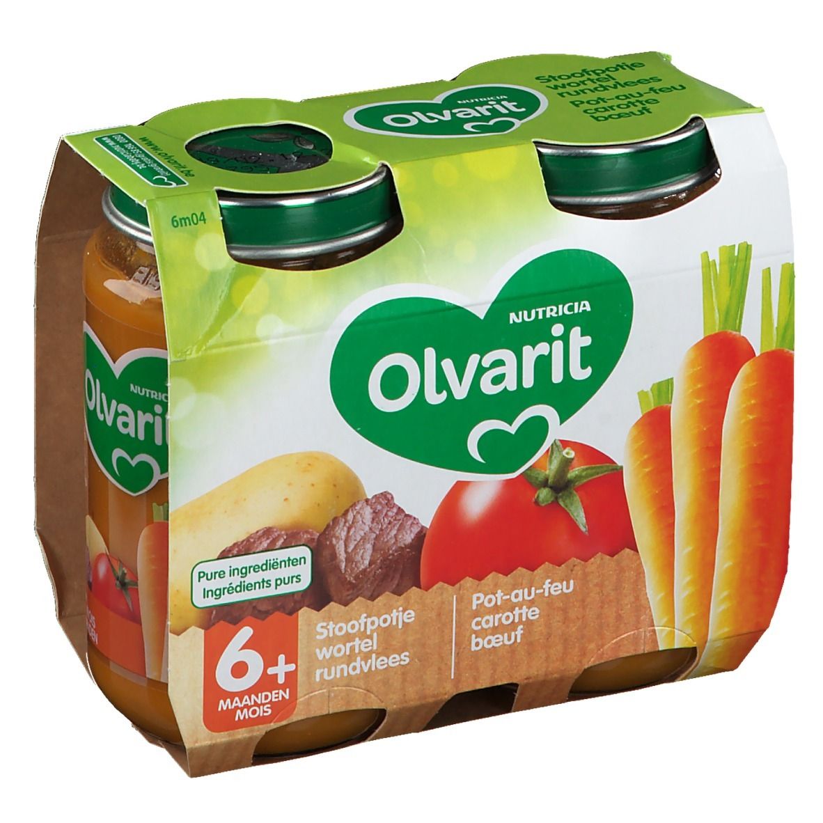 Olvarit Pot-au-Feu Carotte-Bœuf 6+ mois