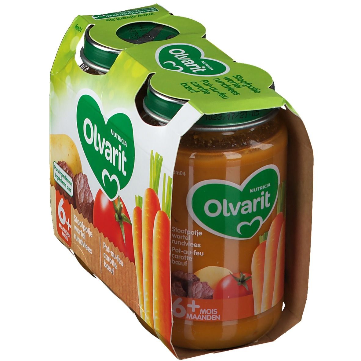 Olvarit Pot-au-Feu Carotte-Bœuf 6+ mois