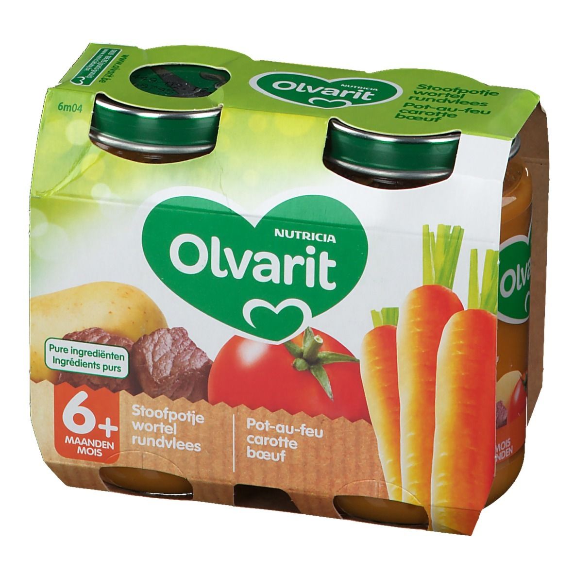 Olvarit Pot-au-Feu Carotte-Bœuf 6+ mois