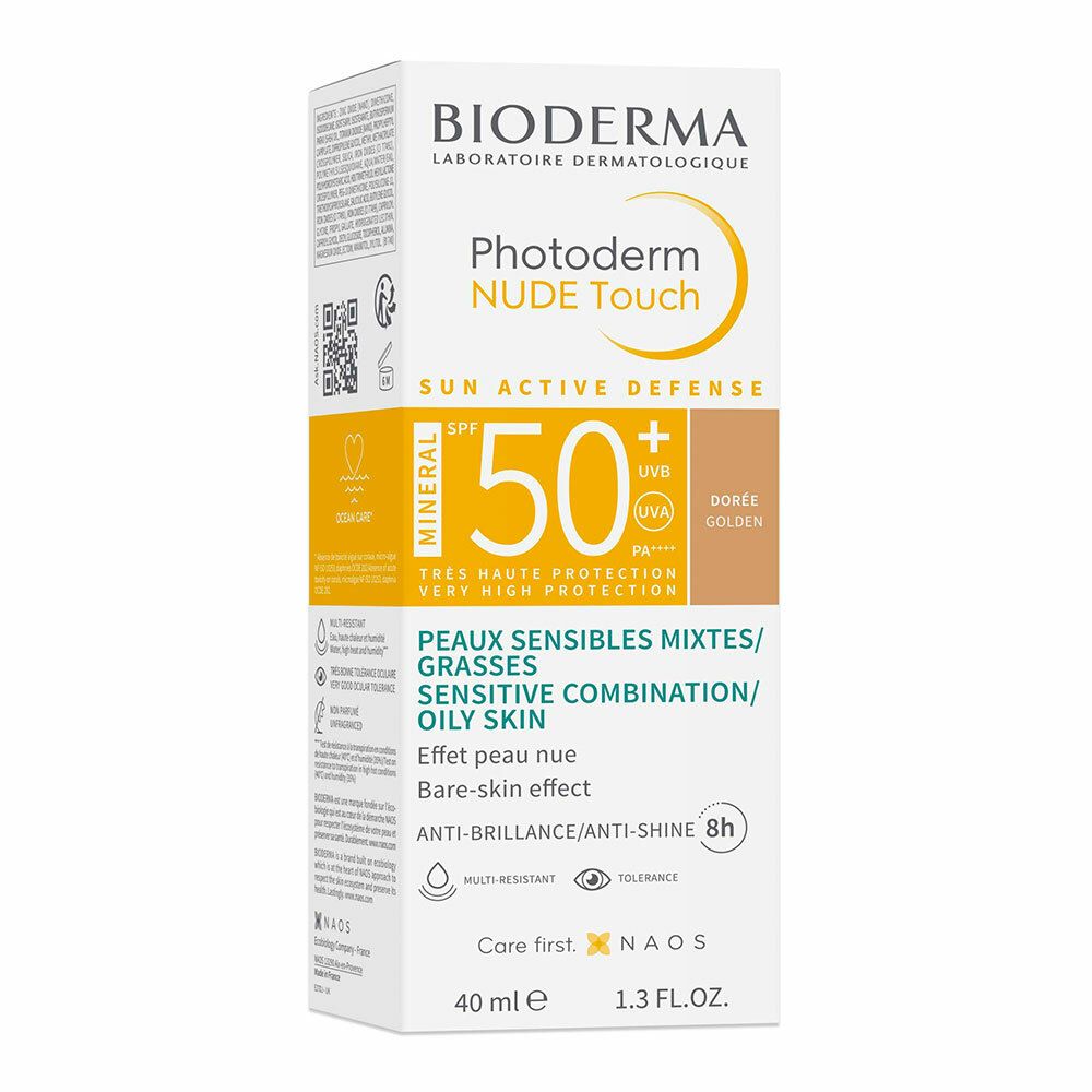BIODERMA Photoderm NUDE Touch SPF50+ Teinte Dorée