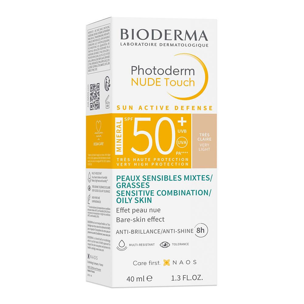 BIODERMA Photoderm NUDE Touch Wet SPF50+ Teinte Très Claire