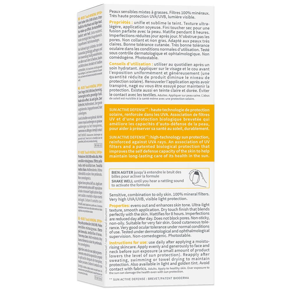 BIODERMA Photoderm NUDE Touch Wet SPF50+ Teinte Très Claire