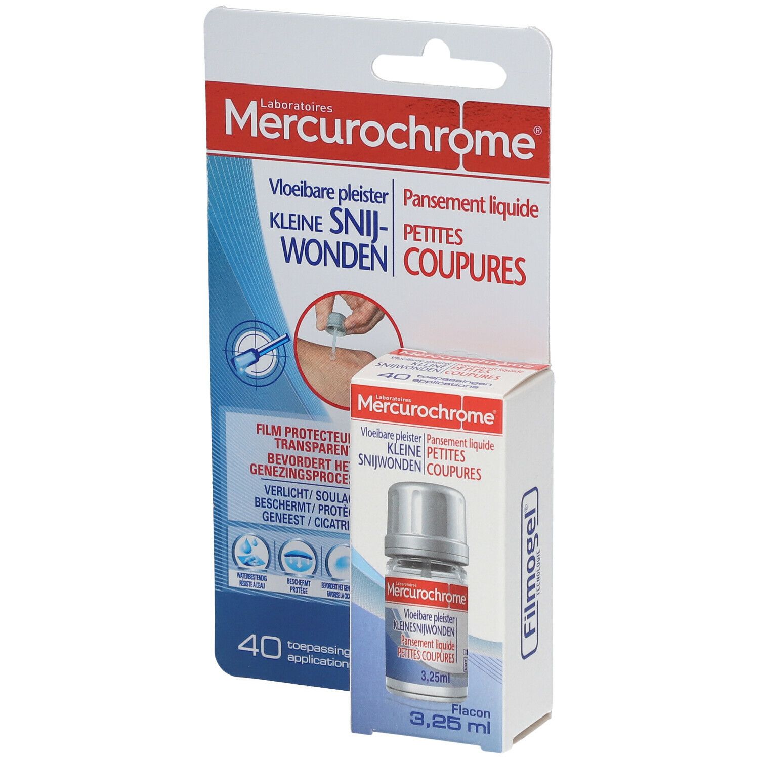Mercurochrome Pansement liquide petites coupures 3,25 ml - Redcare Pharmacie