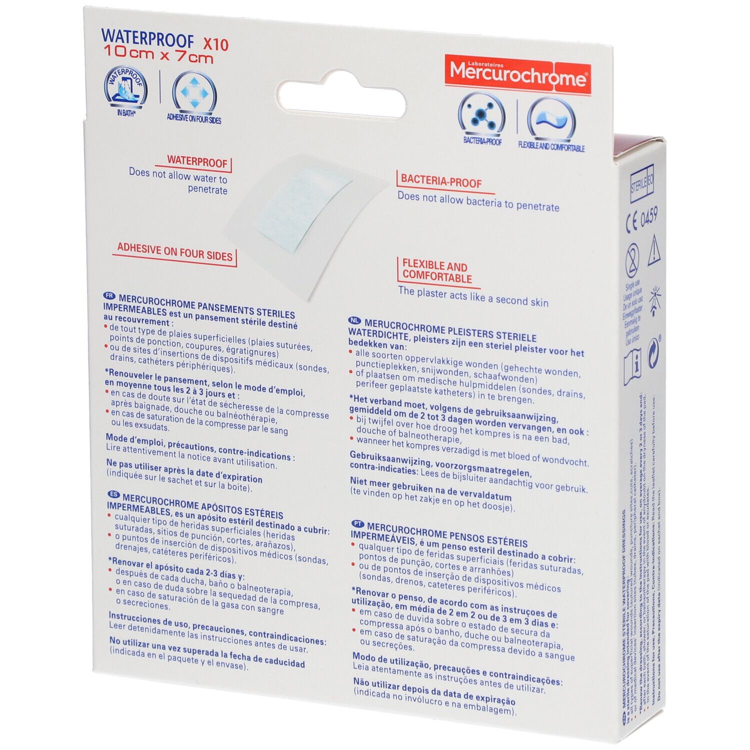 Pansements Aquarésistants Mercurochrome - Lot De 16, Imperméables Pour Le Bain, Neuf
