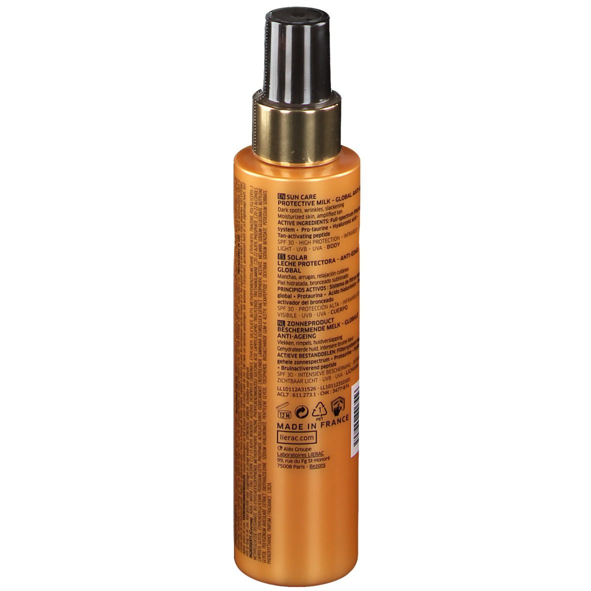 Lierac Sunissime Lait Corporel Protecteur Energisant SPF30