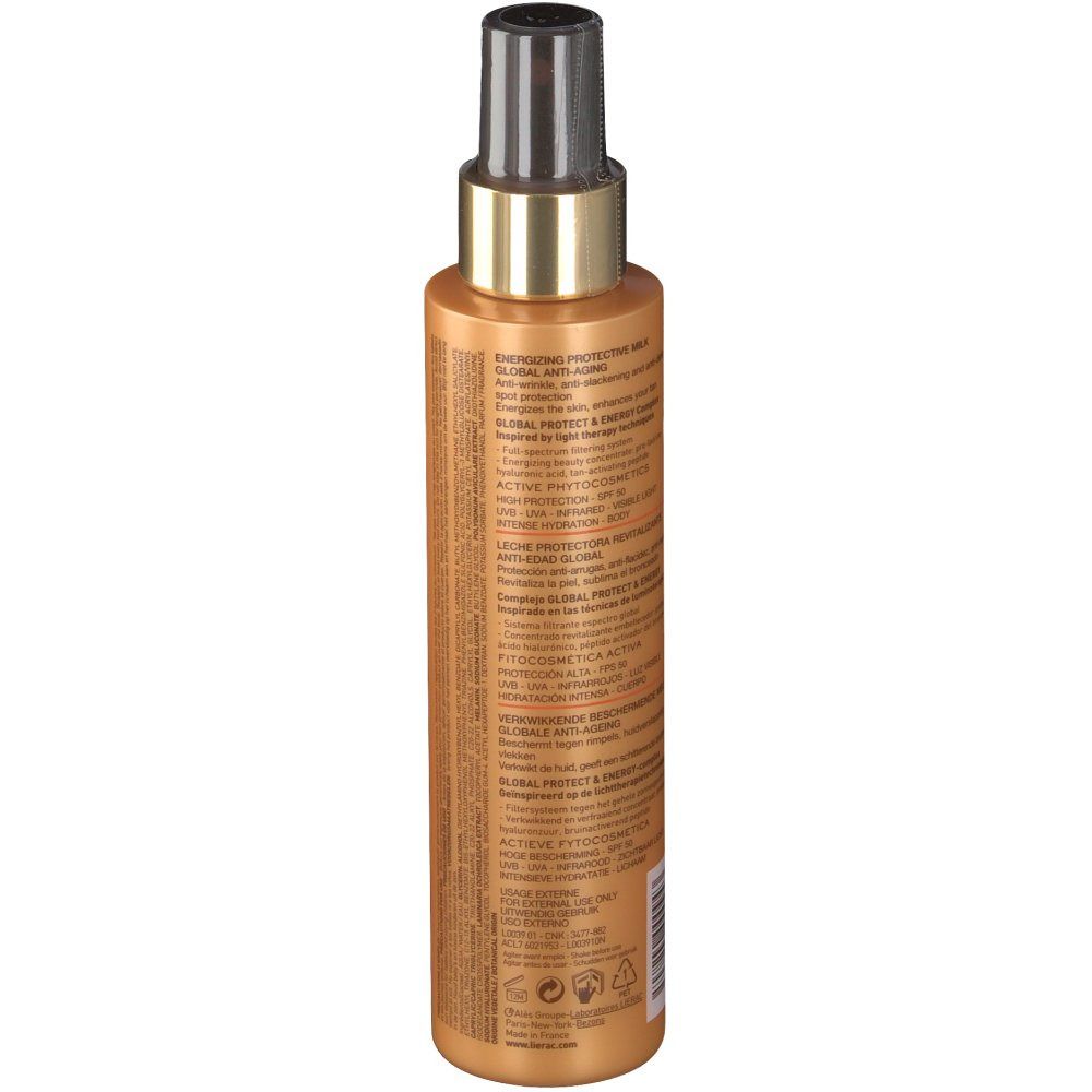 LIERAC Sunissime Lait Protecteur Énergisant Anti-âge Global SPF50