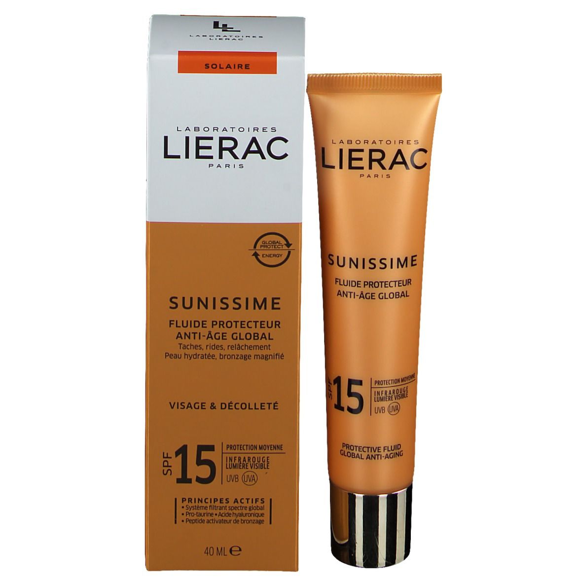 Lierac Sunissime Fluide Protecteur énergissant anti-âge global SPF15