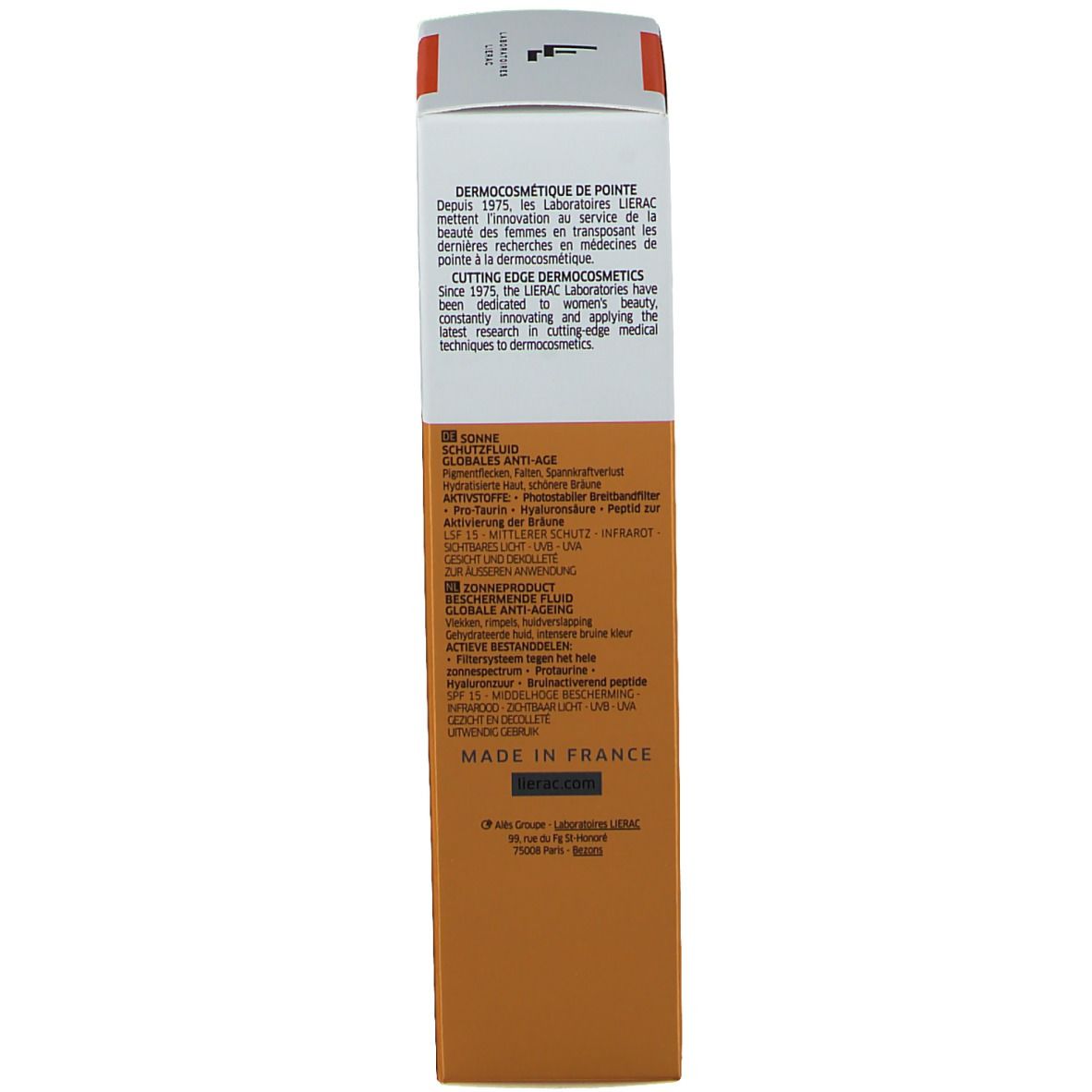 Lierac Sunissime Fluide Protecteur énergissant anti-âge global SPF15