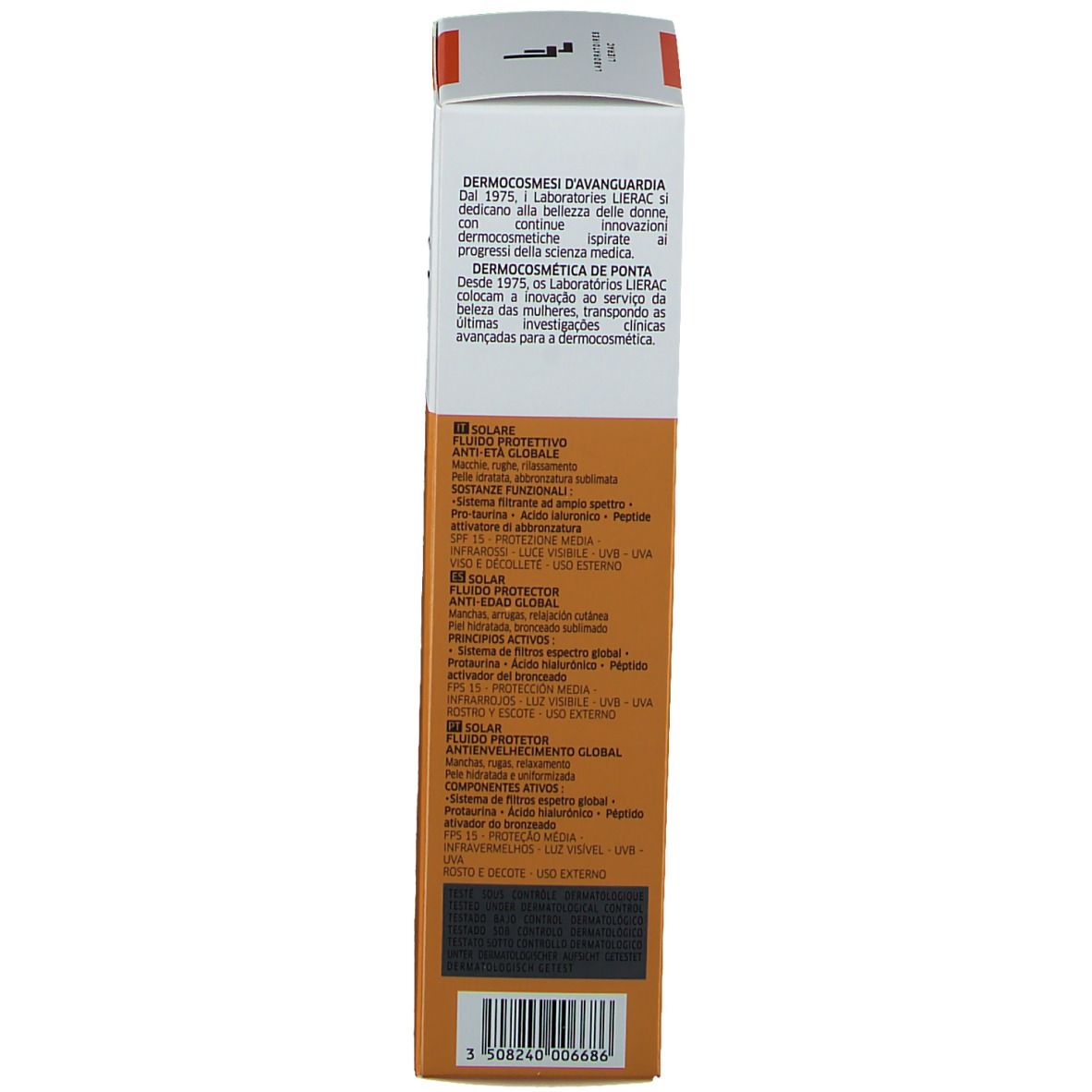 Lierac Sunissime Fluide Protecteur énergissant anti-âge global SPF15
