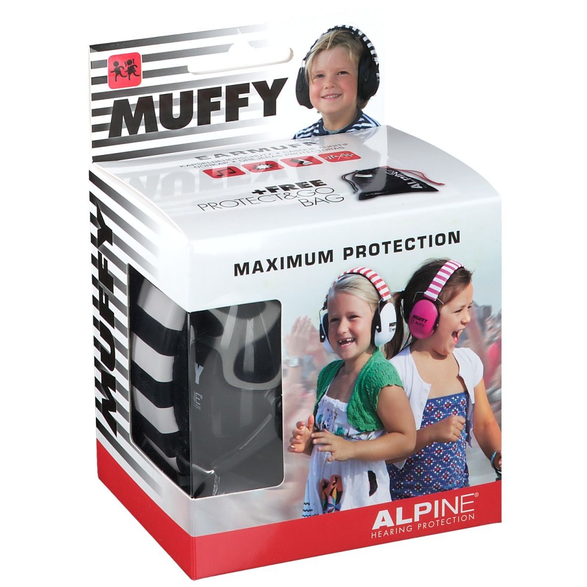 Alpine Muffy Kids Casque de protection auditive Noir