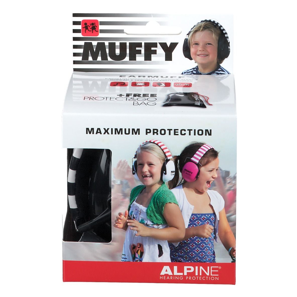 Alpine Muffy Kids Casque de protection auditive Noir