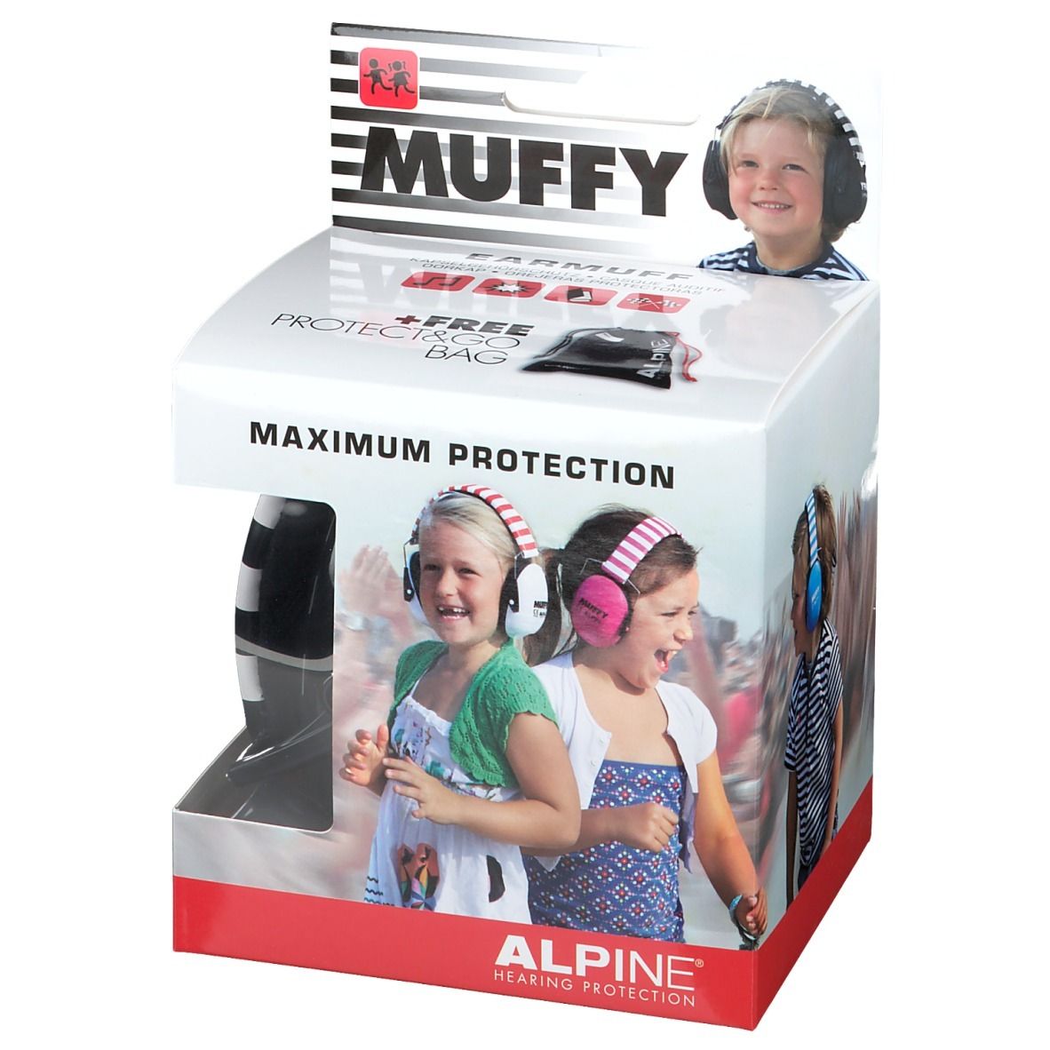 Alpine Muffy Kids Casque de protection auditive Noir