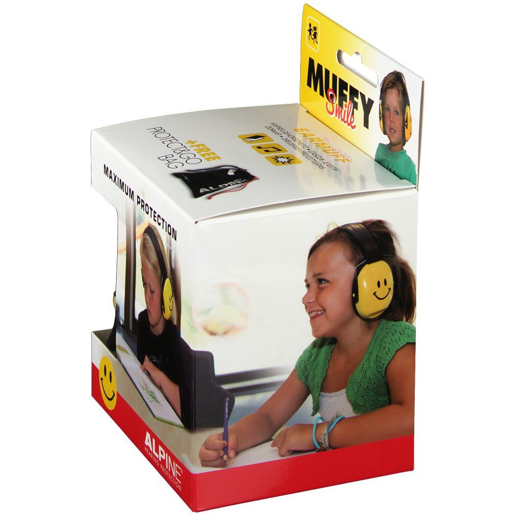 ALPINE® Muffy Smile Kids Casque anti-bruit Jaune