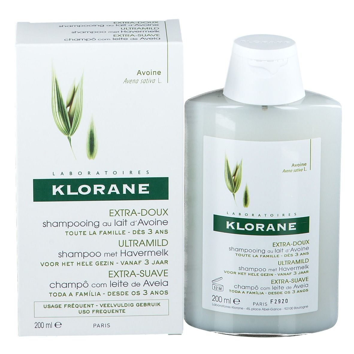 Klorane Shampooing Extra-Doux au Lait d'Avoine