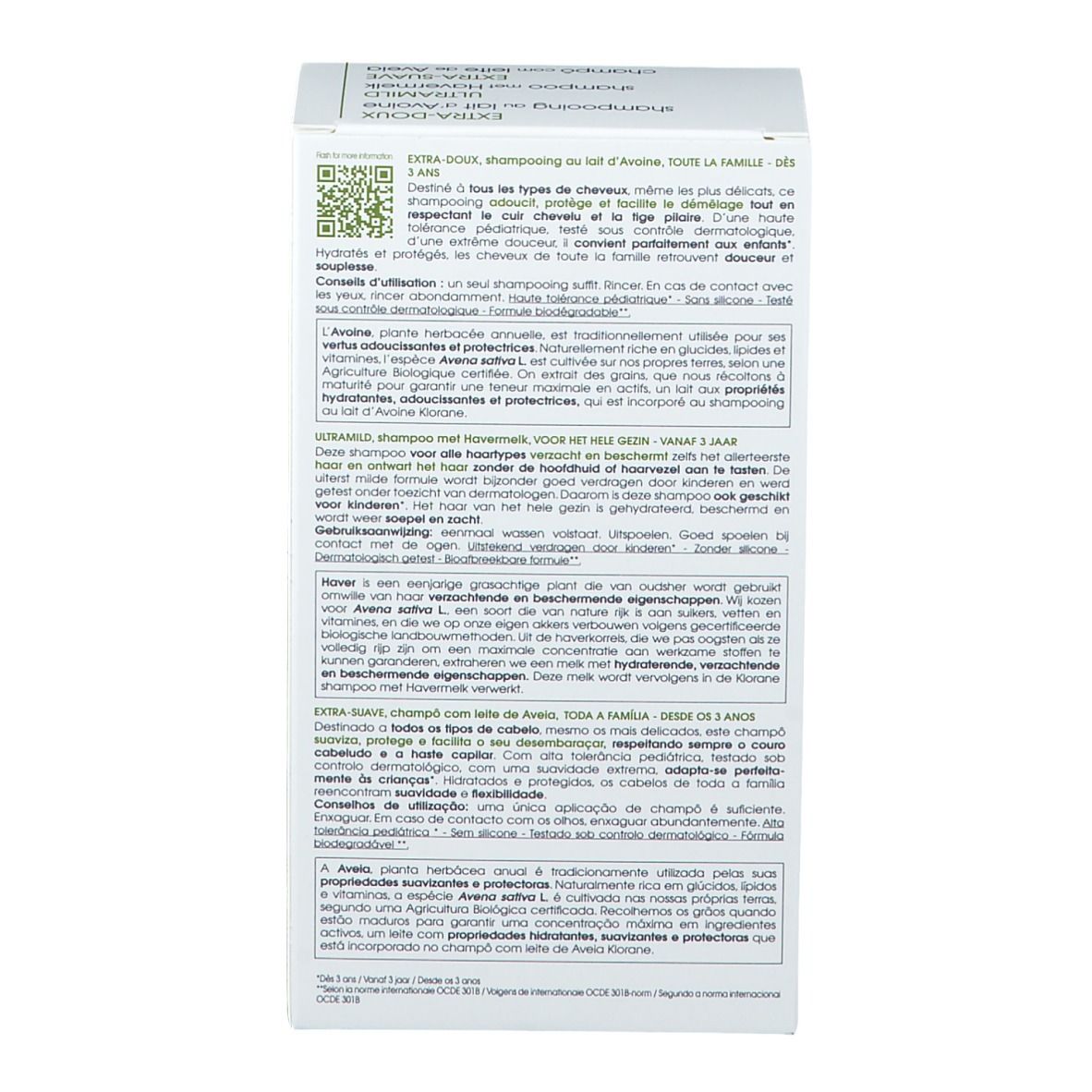 Klorane Shampooing Extra-Doux au Lait d'Avoine