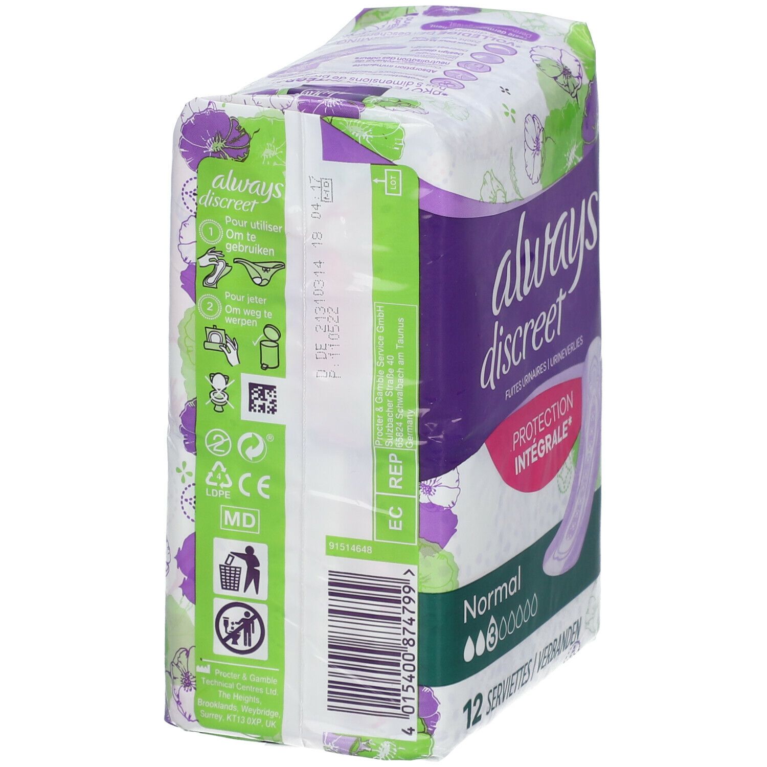 Always Discreet Incontinence Serviettes Normal