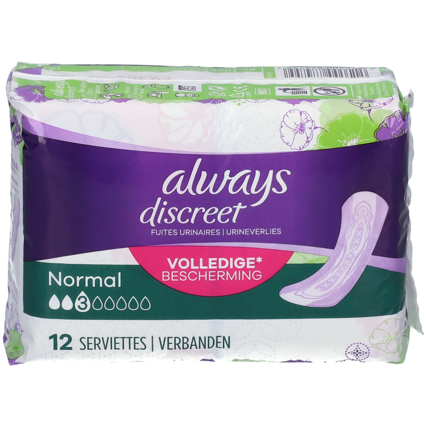 Always Discreet Incontinence Serviettes Normal
