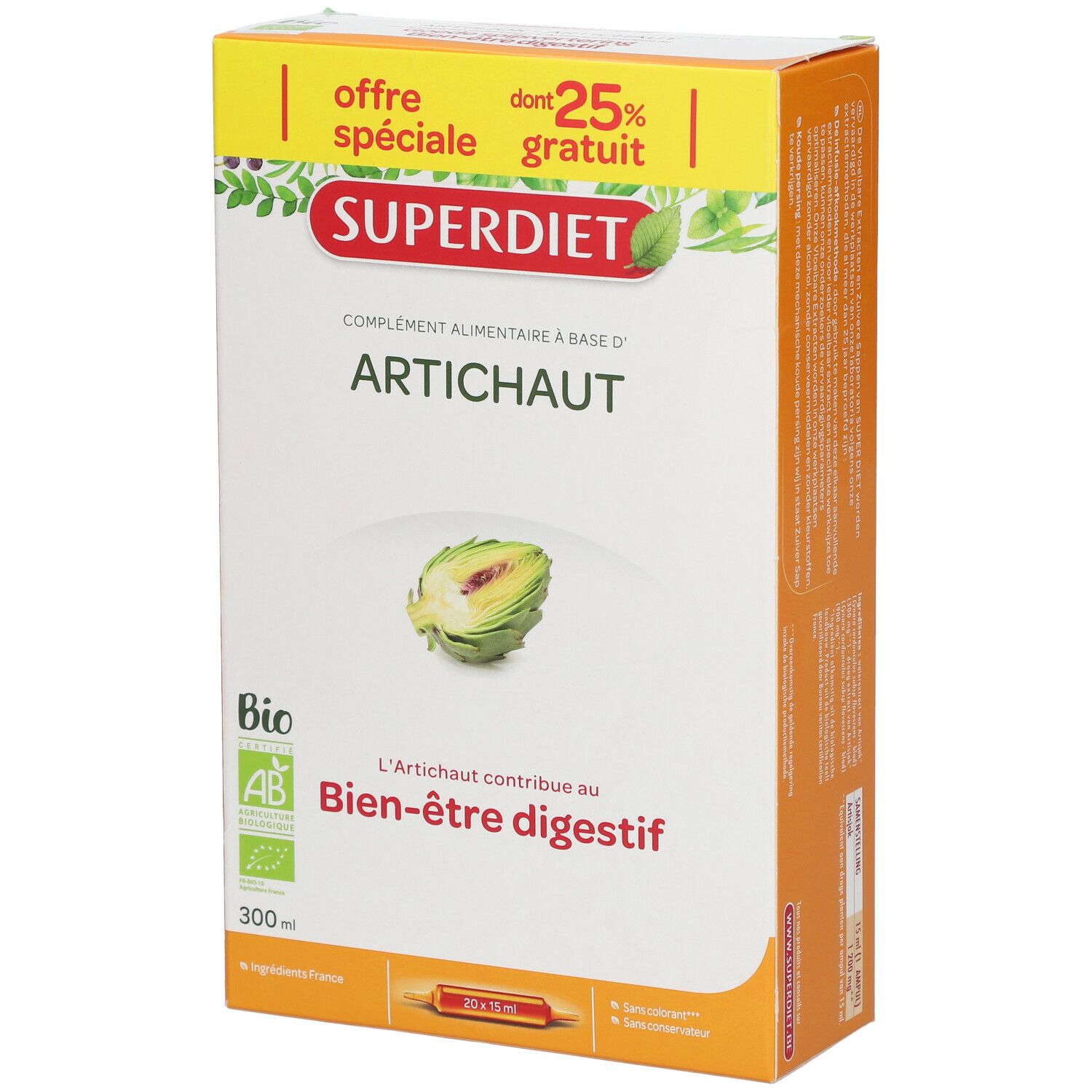 SUPER DIET Artichaut Bio Ampoules
