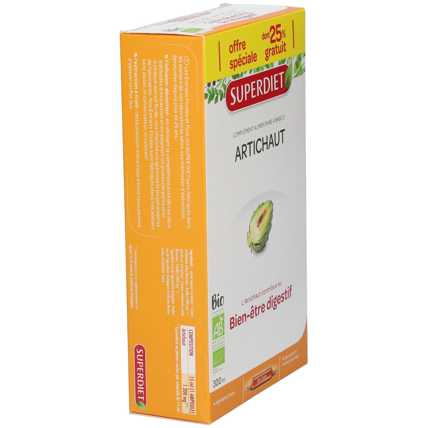 SUPER DIET Artichaut Bio Ampoules