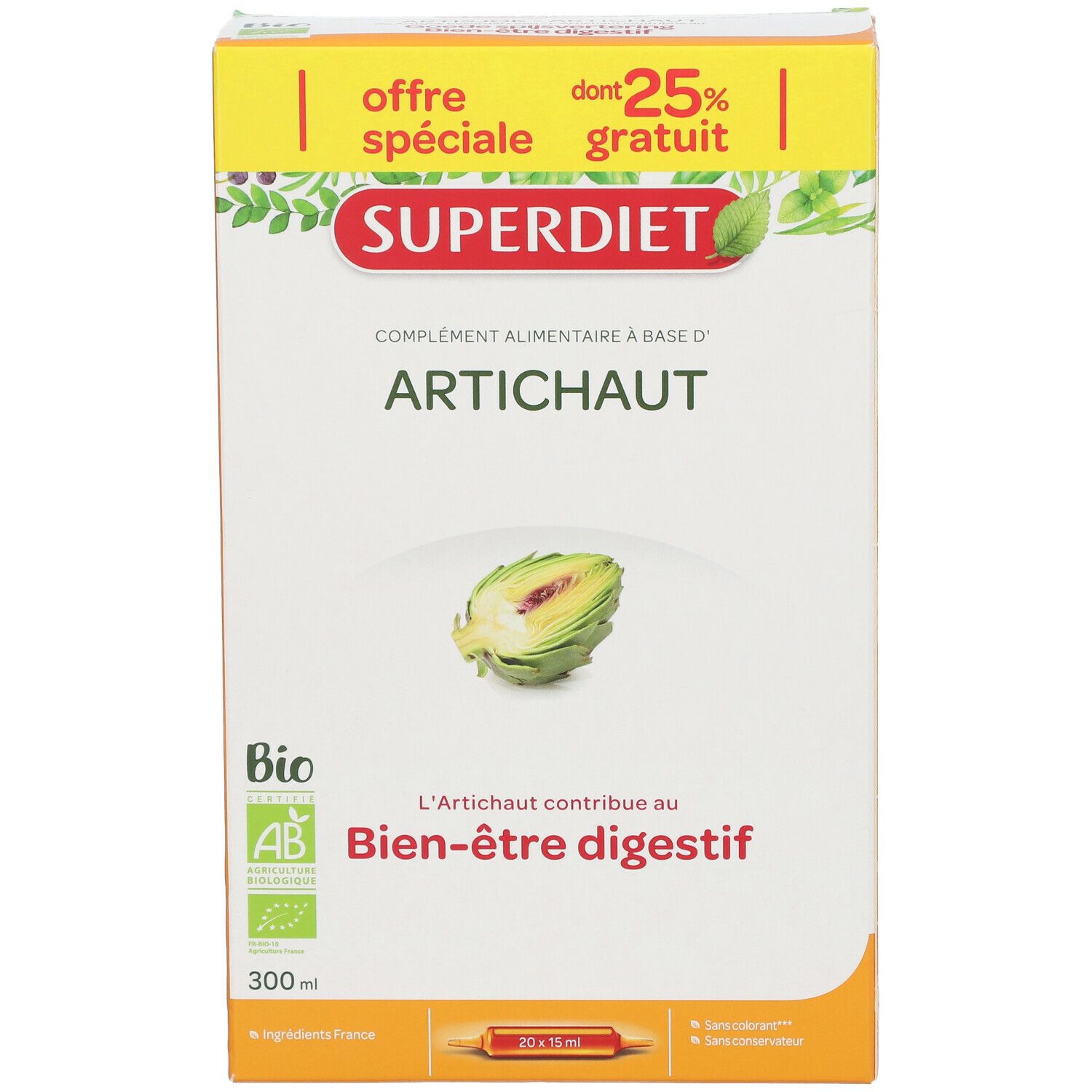 SUPER DIET Artichaut Bio Ampoules