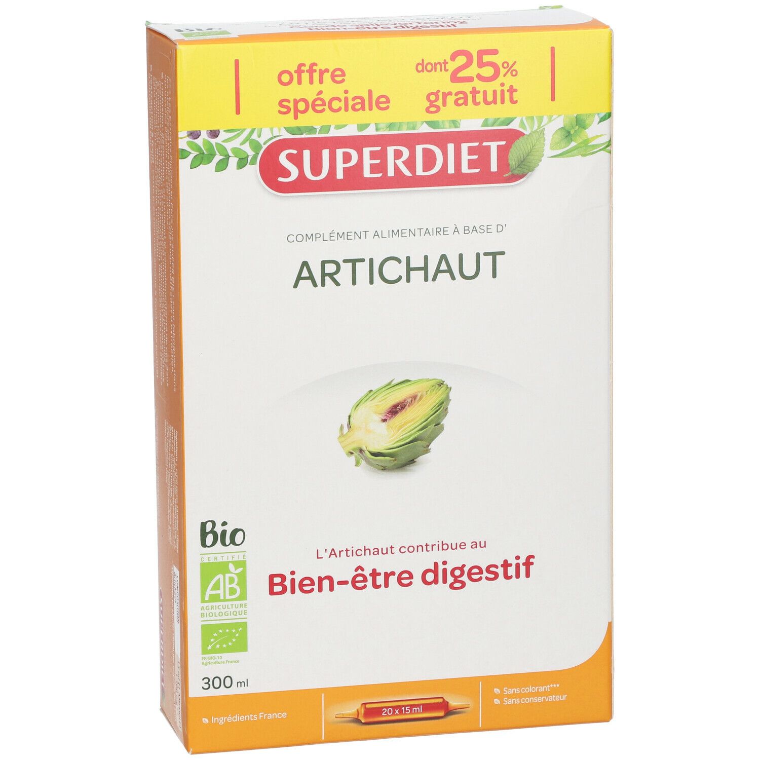 SUPER DIET Artichaut Bio Ampoules