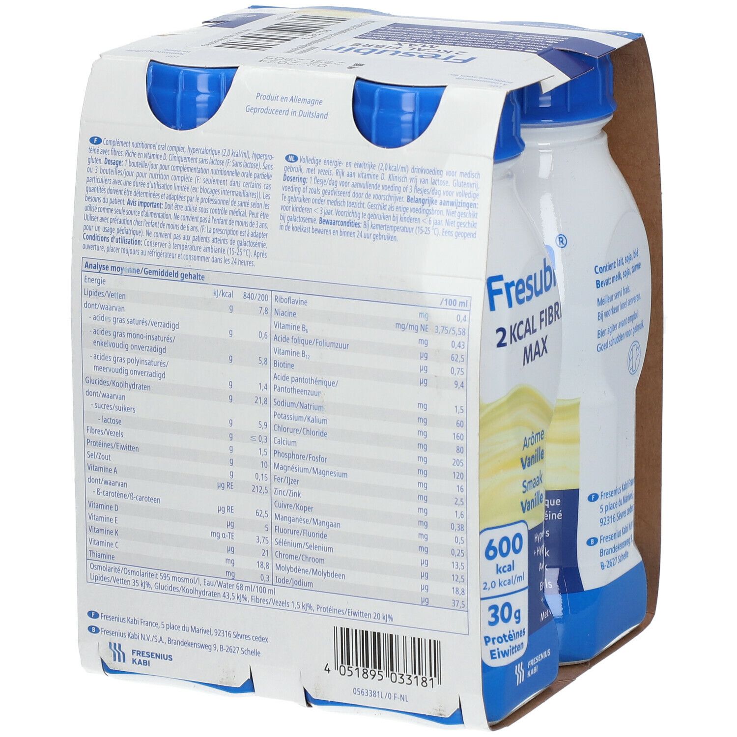 Fresubin® 2 Kcal Fibre Max Boisson saveur vanille