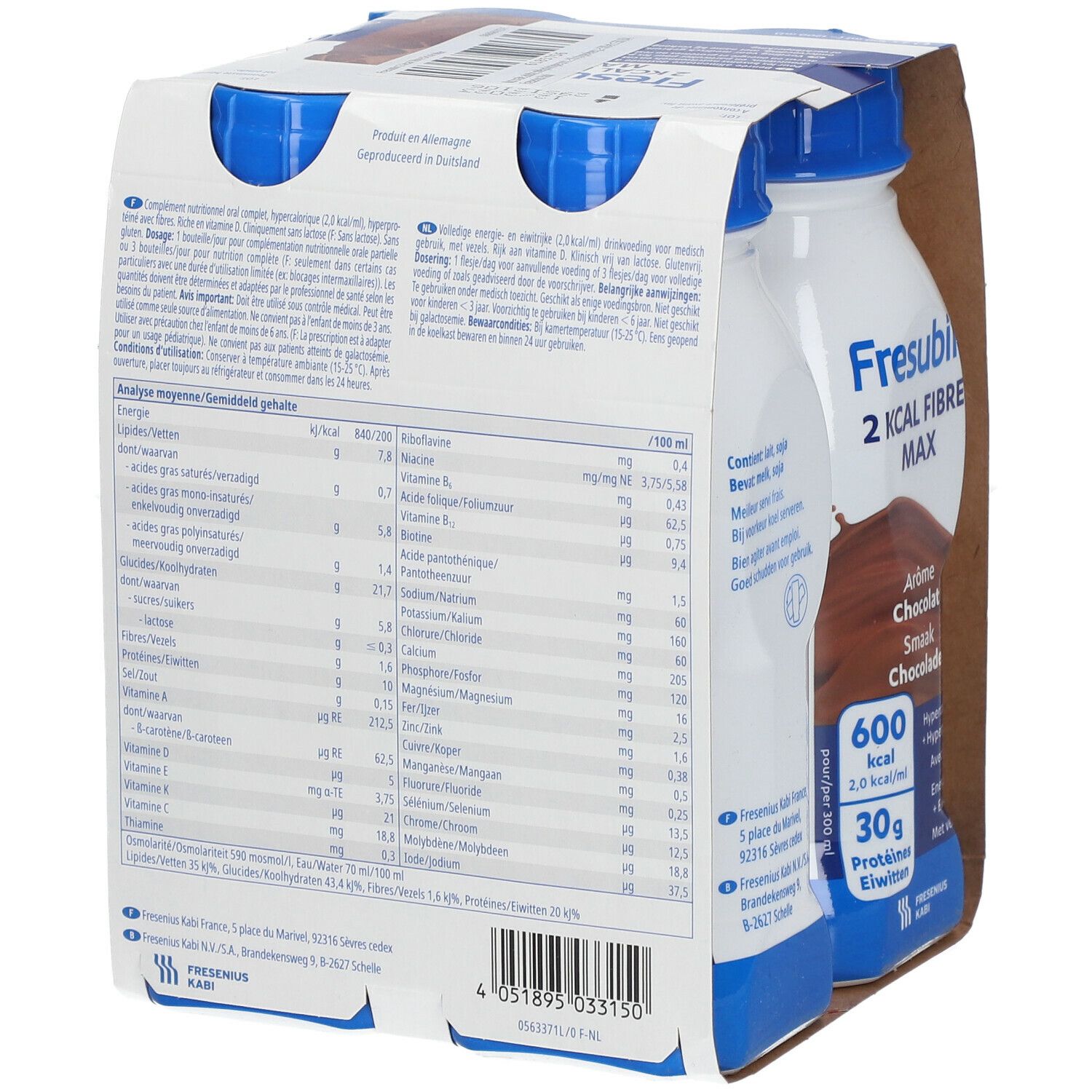 Fresubin® 2 Kcal Fibre Max Boisson saveur chocolat